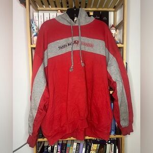 NFL Tampa Bay Buccaneers Pullover 2 Tone Hoodie Side Pockets Drawstrings